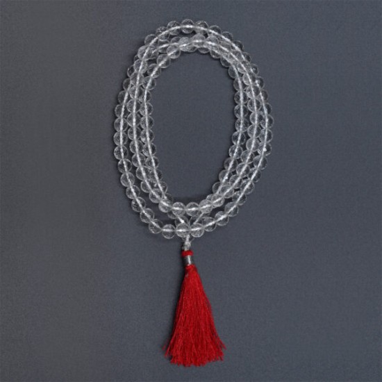 Sphatik Mala Full Diamond-Cut